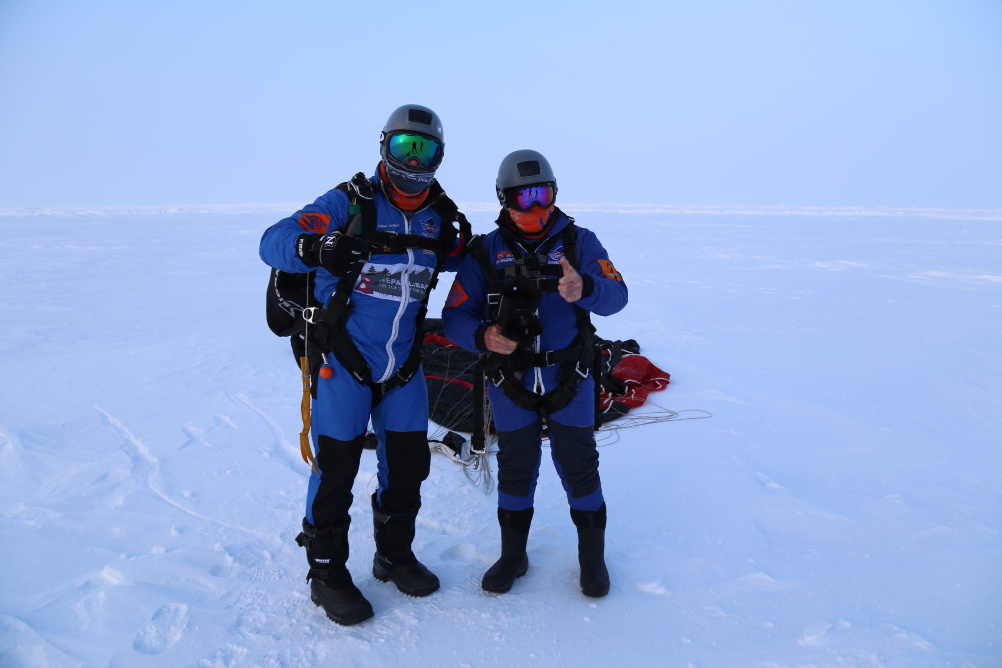 Skydivers Land on the North Pole